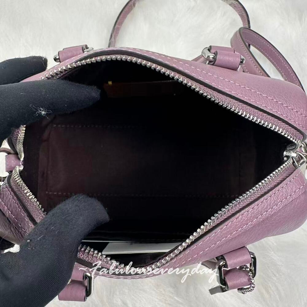 Coach Mini Rowan Bag Crossbody in Leather/Sliver Light Violet Jasmine CW328 NWT - Picture 7 of 8